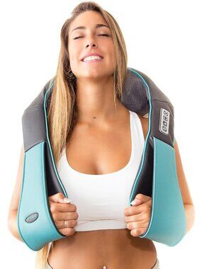 InvoSpa Shiatsu Neck Back Shoulder Massager Heat Therapy Deep Tissue Relaxation